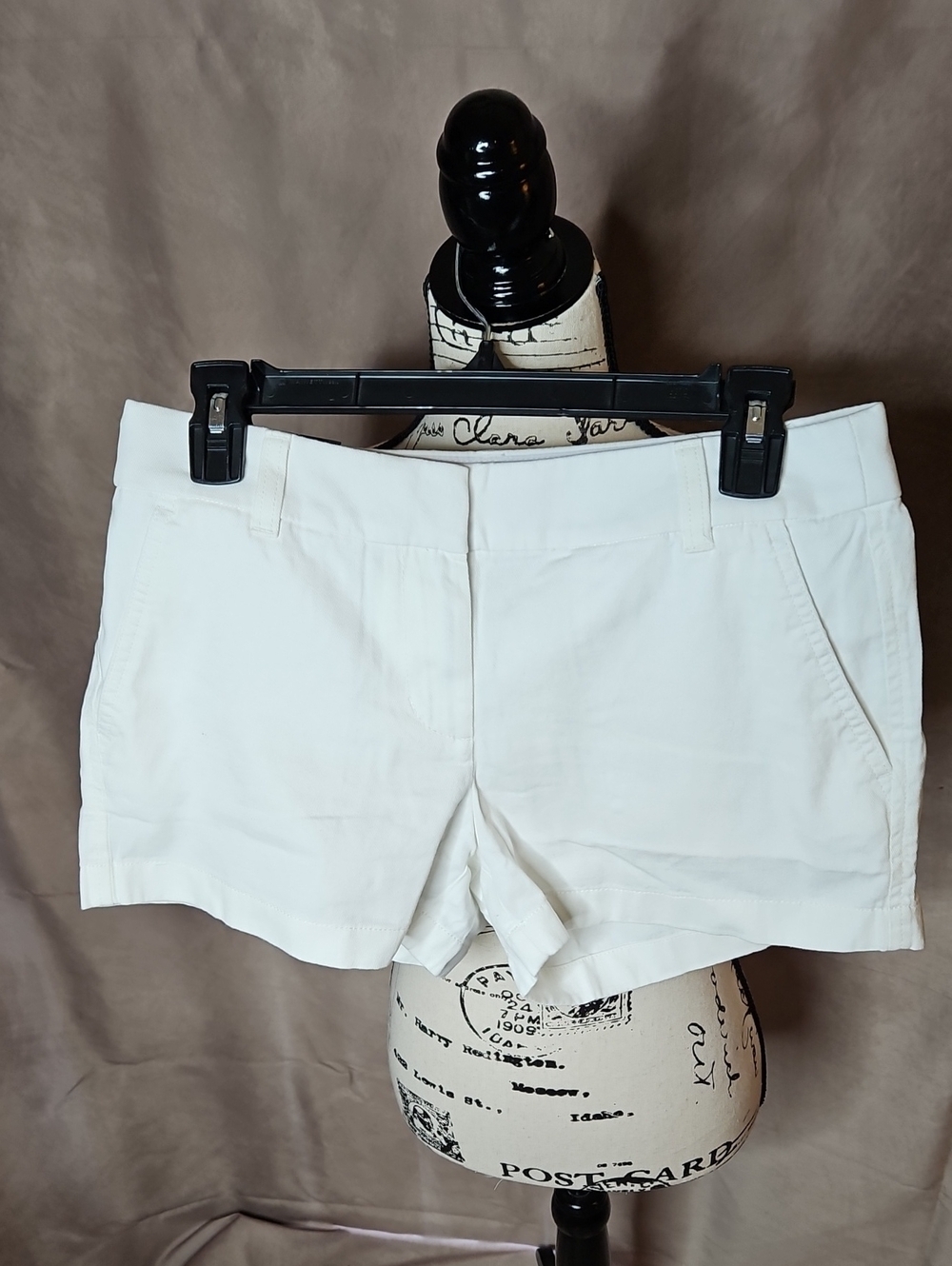J. Crew Factory White 3 1/2 inseam Cotton Blend Shorts Size 4 New with tags